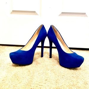 Platform Royal Blue Jessica Simpson High Heels Size 7.5